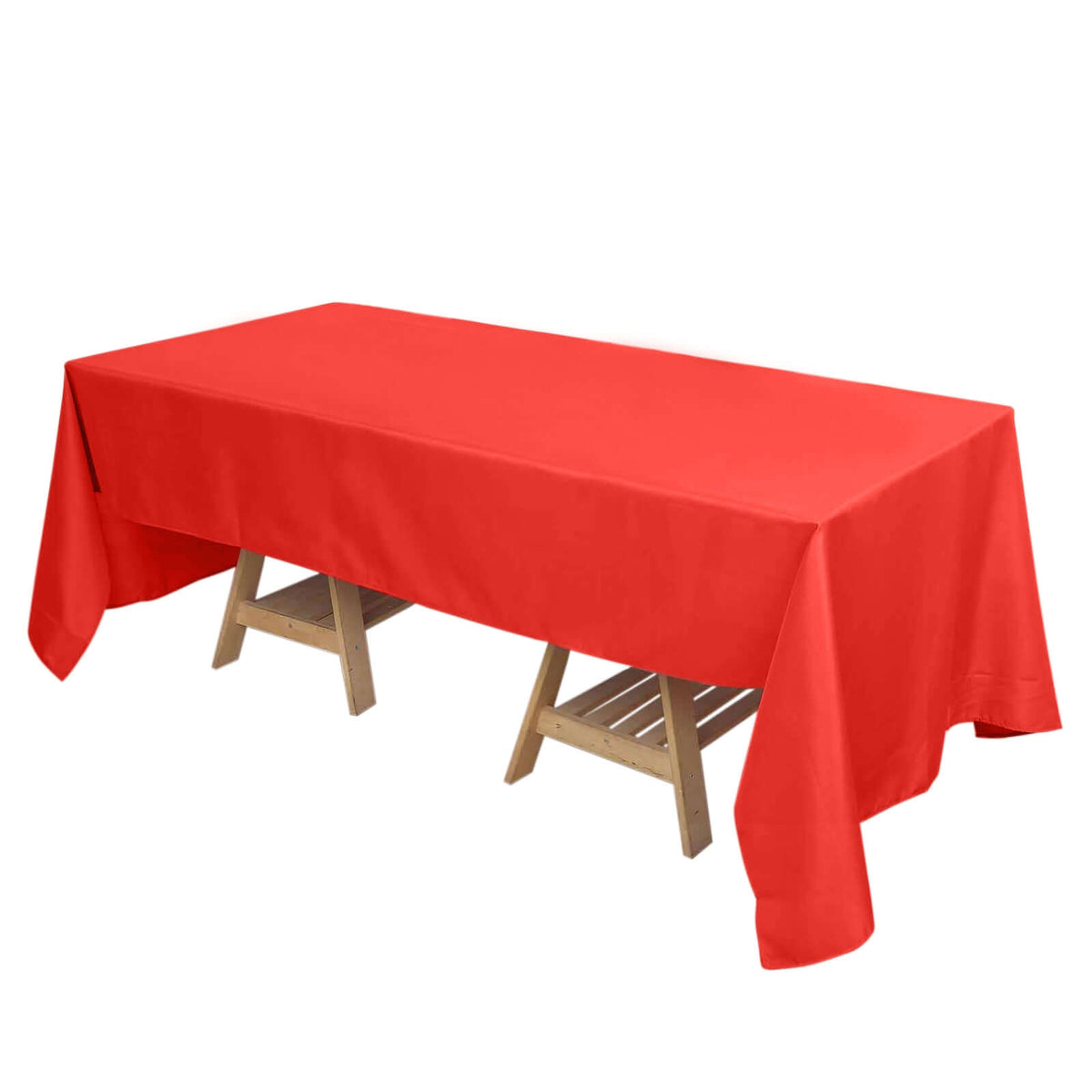 Polyester 72"x120" Rectangle Tablecloth Red - Durable and Stylish Table Cover