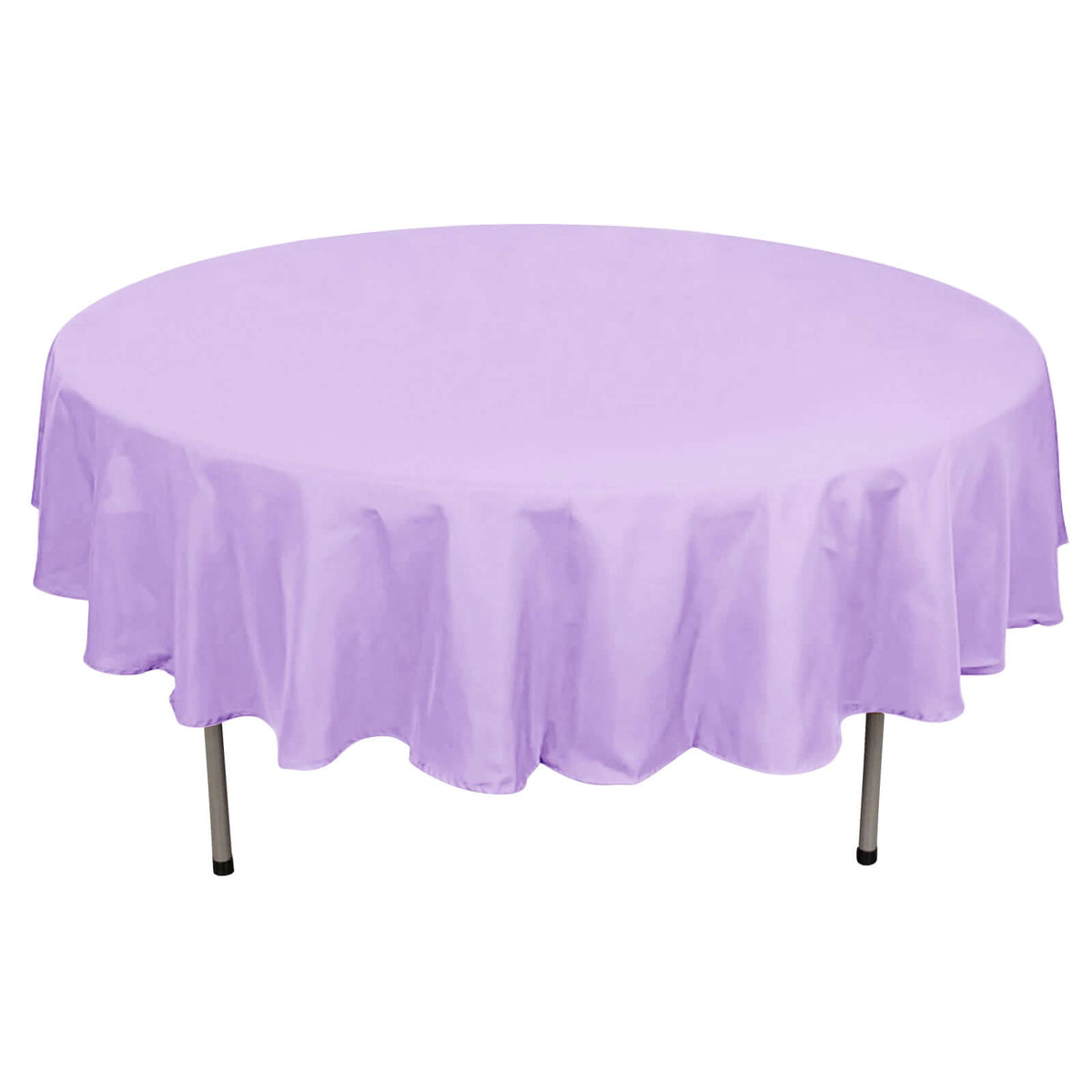 Polyester 90" Round Tablecloth Lavender Lilac - Stain & Wrinkle-Resistant Table Cover