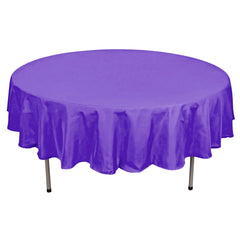 Polyester 90" Round Tablecloth Purple - Stain & Wrinkle-Resistant Table Cover