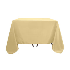 Polyester Square 90"x90" Tablecloth Champagne - Wrinkle-Resistant & Durable Table Cover