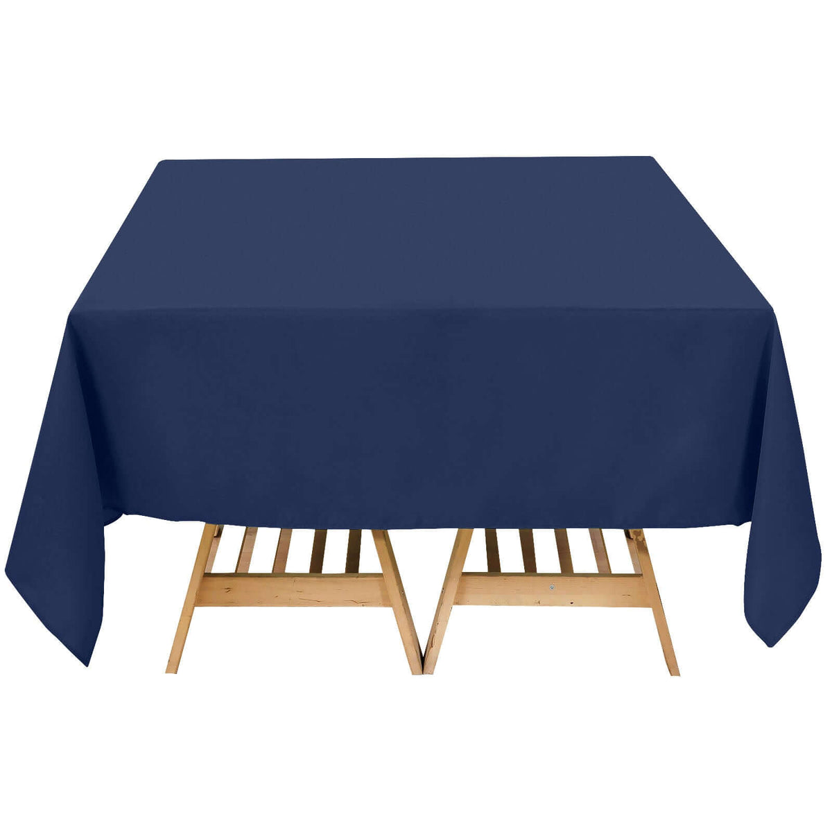 Premium Polyester Square Tablecloth 70"x70" Navy Blue 220GSM Wrinkle-Resistant Table Cover