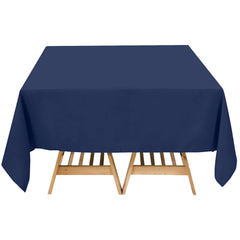 Premium Polyester Square Tablecloth 70"x70" Navy Blue 220GSM Wrinkle-Resistant Table Cover