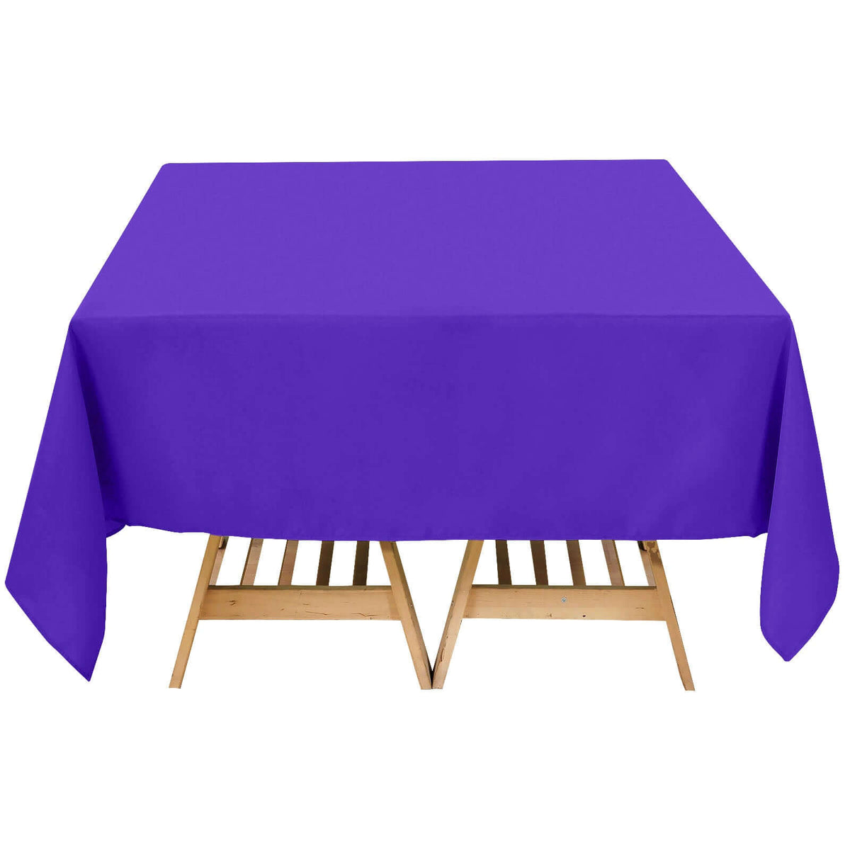 Premium Polyester Square Tablecloth 70"x70" Purple 220GSM Wrinkle-Resistant Table Cover